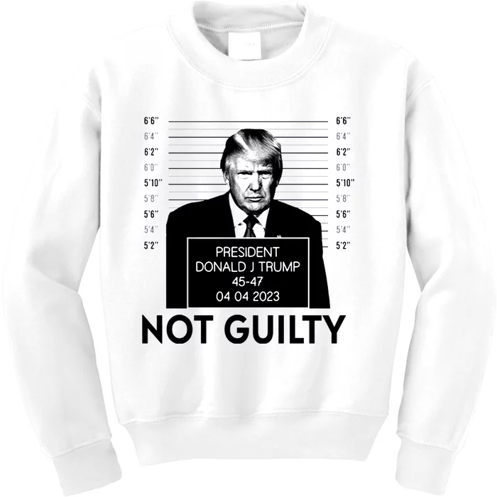 Trump Not Guilty Kids Sweatshirt