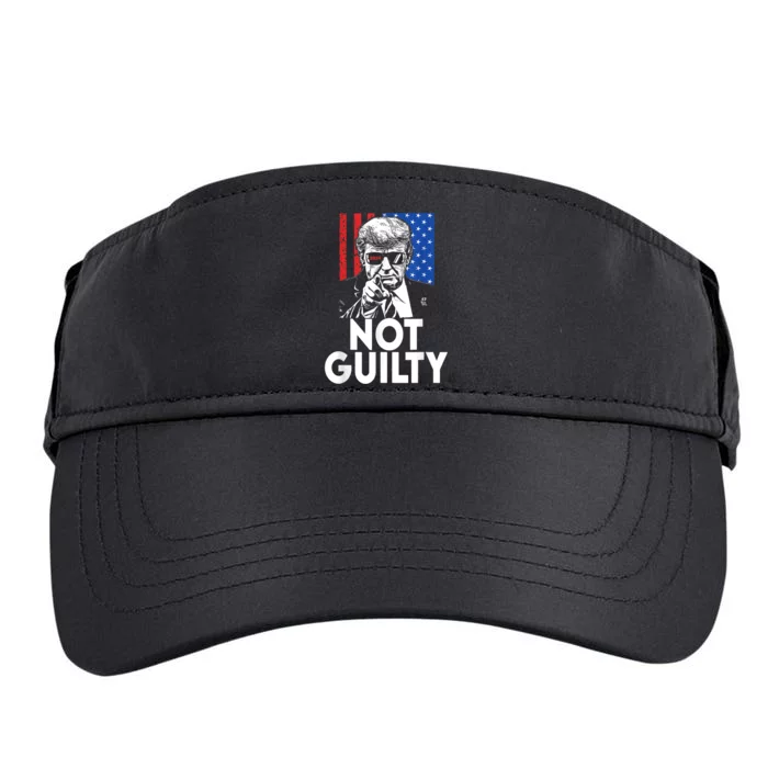 Trump Not Guilty Donald Trump 2024 Adult Drive Performance Visor