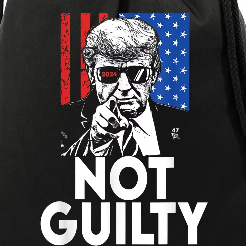 Trump Not Guilty Donald Trump 2024 Drawstring Bag