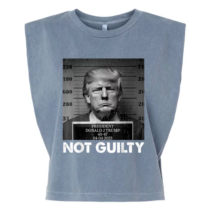 Trump Not Guilty 2024 Free Trump Republican Support Trump Garment-Dyed Women's Muscle Tee