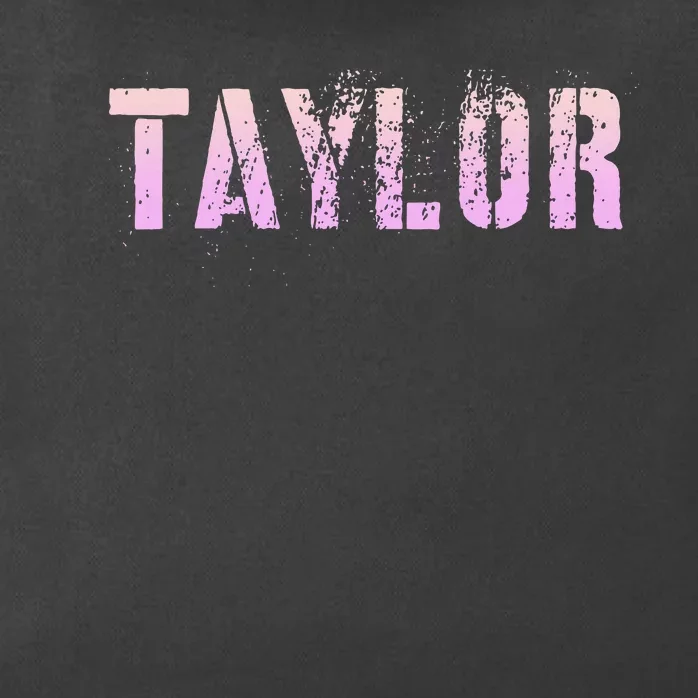 Taylor Name Grunge Custom Birthday Lady Zip Tote Bag