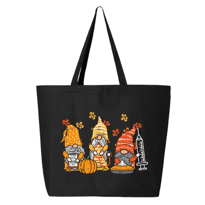 Thanksgiving Nurse Gnomes Fall Scrub Autumn RN 25L Jumbo Tote