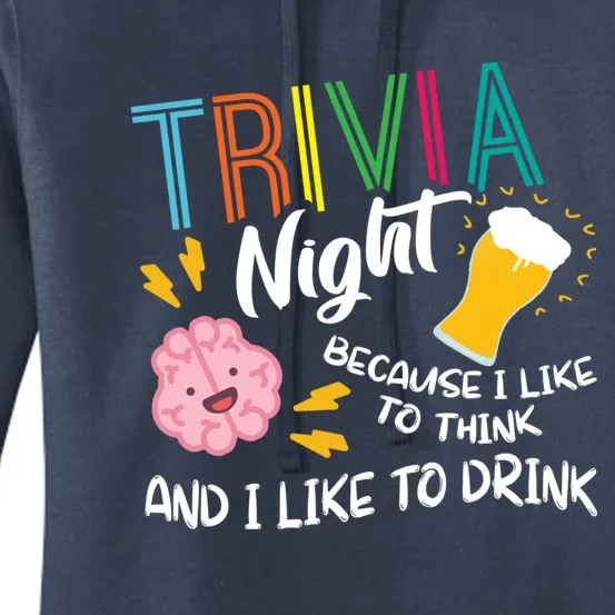 Trivia Night Gift I Like To Think I Like To Gift Trivia Day Gift Women's Pullover Hoodie