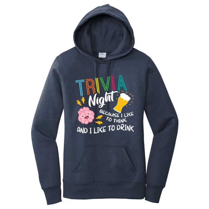 Trivia Night Gift I Like To Think I Like To Gift Trivia Day Gift Women's Pullover Hoodie