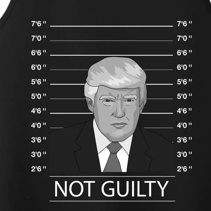 Trump Not Guilty Donald Trump Mugshot 2024 Performance Tank