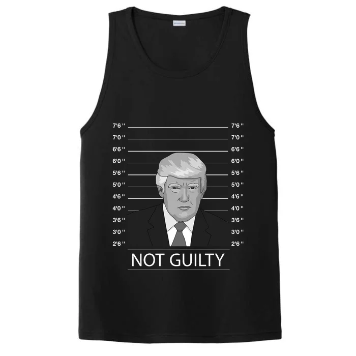 Trump Not Guilty Donald Trump Mugshot 2024 Performance Tank