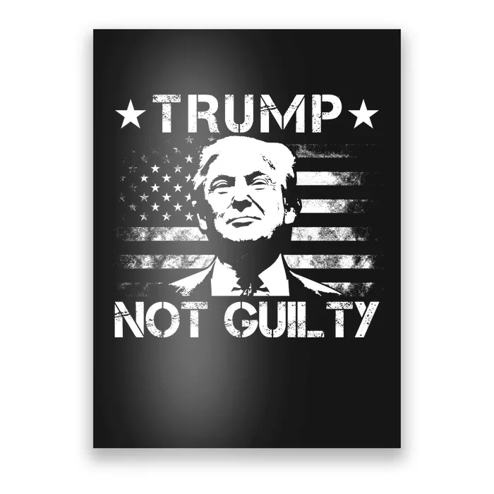 Trump Not Guilty Pro Trump Supporter American Flag Poster