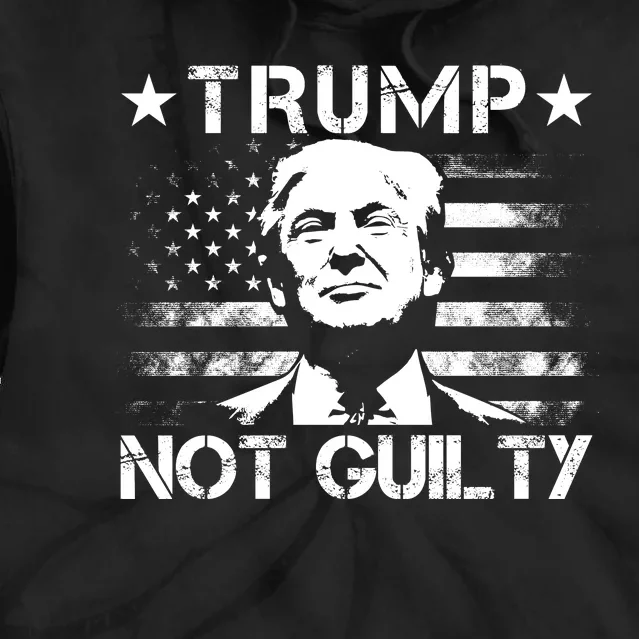 Trump Not Guilty Pro Trump Supporter American Flag Tie Dye Hoodie