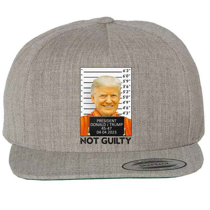 Trump Not Guilty Wool Snapback Cap