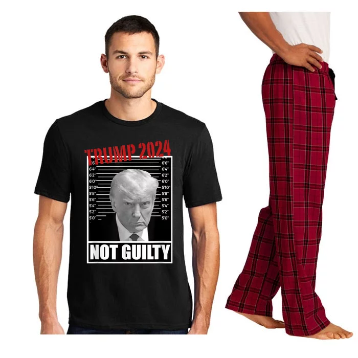 Trump Not Guilty Tee Support Donald Trump 2024 Mug Shot Pajama Set