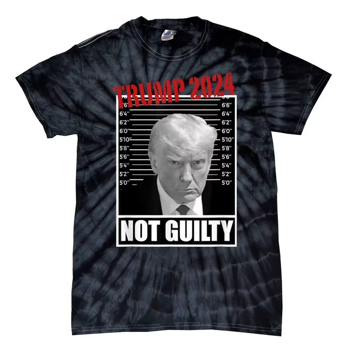 Trump Not Guilty Tee Support Donald Trump 2024 Mug Shot Tie-Dye T-Shirt