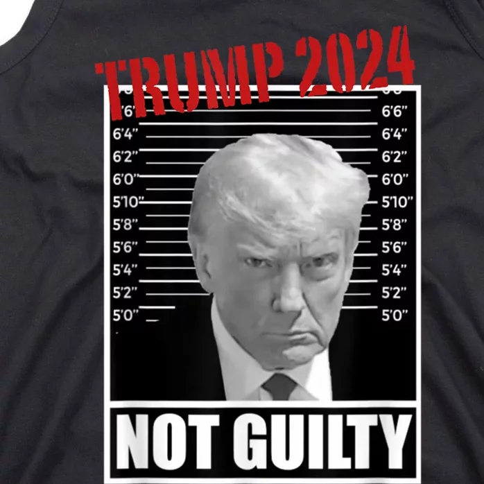 Trump Not Guilty Tee Support Donald Trump 2024 Mug Shot Tank Top