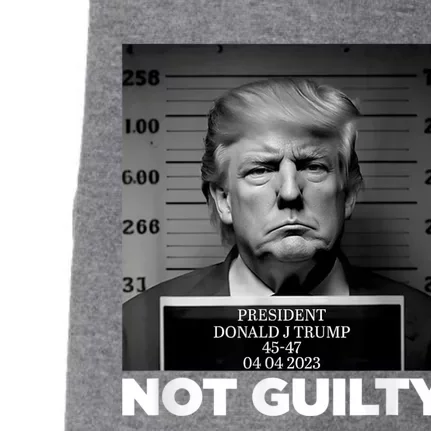 Trump Not Guilty Mug Shot Free Trump I Stand With Trump Doggie 3-End Fleece Hoodie