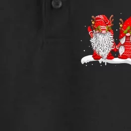 Three Nordic Gnomes Winter Christmas Swedish Elves TShirt Dry Zone Grid Performance Polo