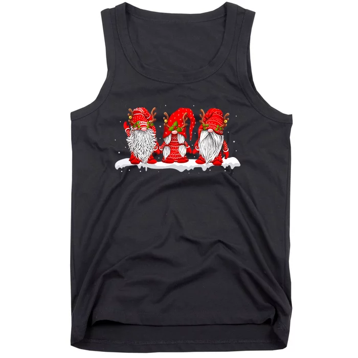 Three Nordic Gnomes Winter Christmas Swedish Elves TShirt Tank Top