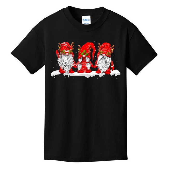 Three Nordic Gnomes Winter Christmas Swedish Elves TShirt Kids T-Shirt