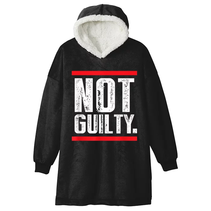 Trump Not Guilty Hooded Wearable Blanket