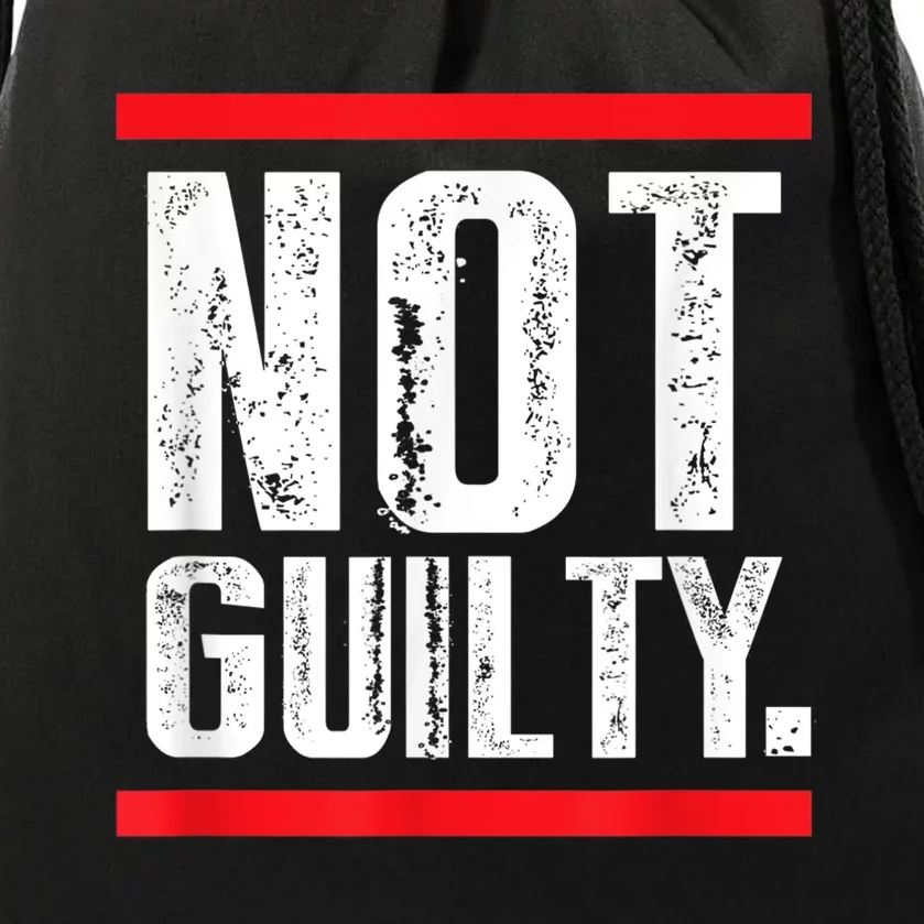 Trump Not Guilty Drawstring Bag