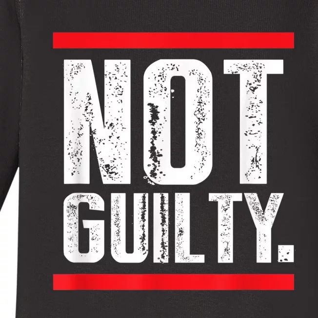 Trump Not Guilty Baby Long Sleeve Bodysuit