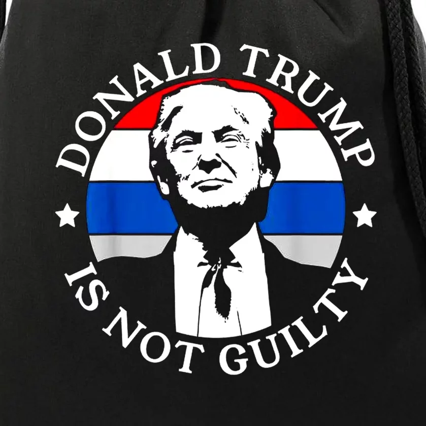 Trump Not Guilty Drawstring Bag