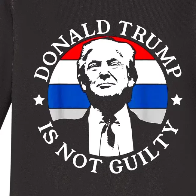 Trump Not Guilty Baby Long Sleeve Bodysuit