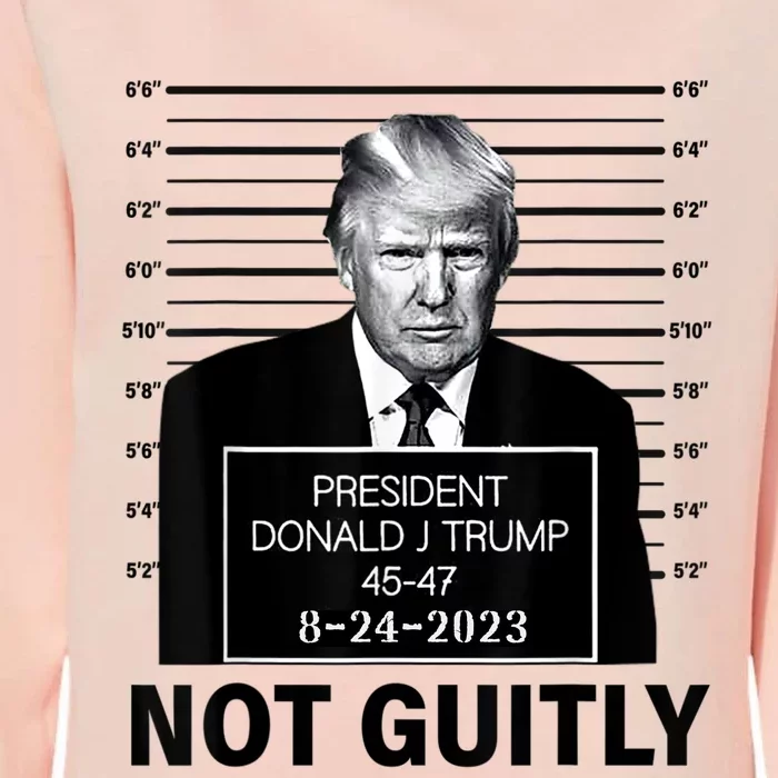 Trump not guilty Trump 2024 Mugshot Womens California Wash Sweatshirt