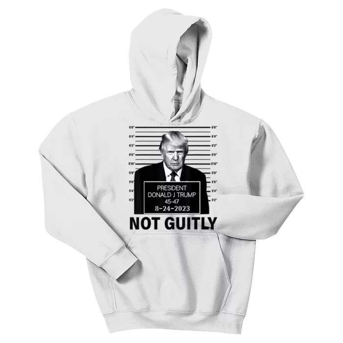 Trump not guilty Trump 2024 Mugshot Kids Hoodie