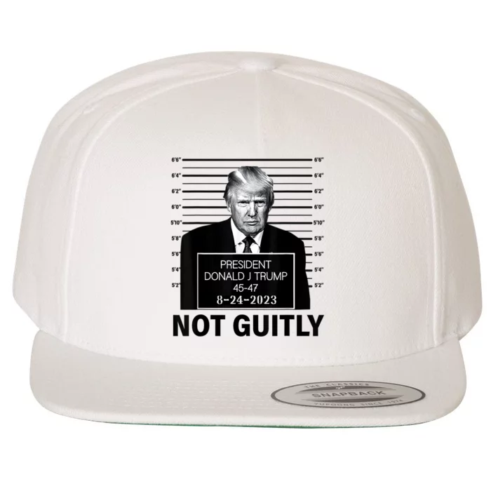 Trump not guilty Trump 2024 Mugshot Wool Snapback Cap