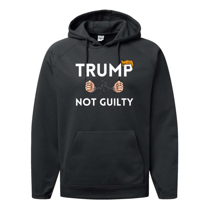 Trump not guilty Trump 2024 Mugshot Performance Fleece Hoodie