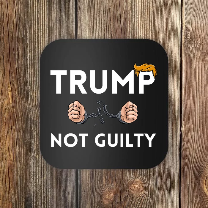 Trump not guilty Trump 2024 Mugshot Coaster