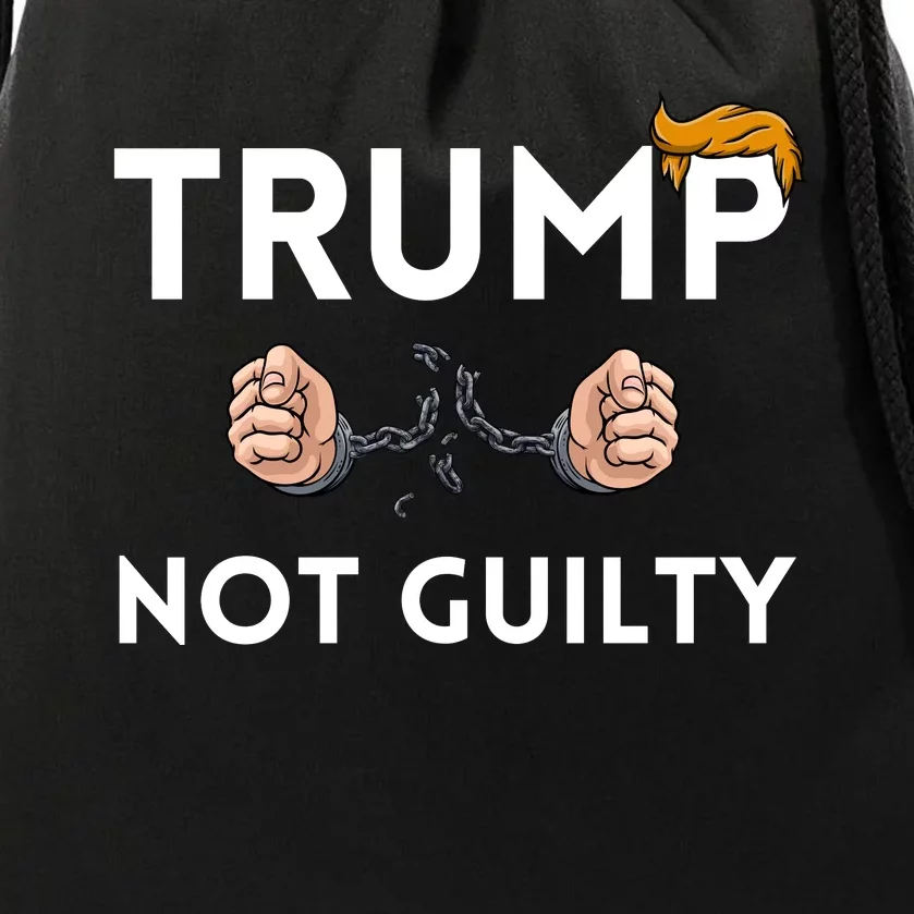 Trump not guilty Trump 2024 Mugshot Drawstring Bag