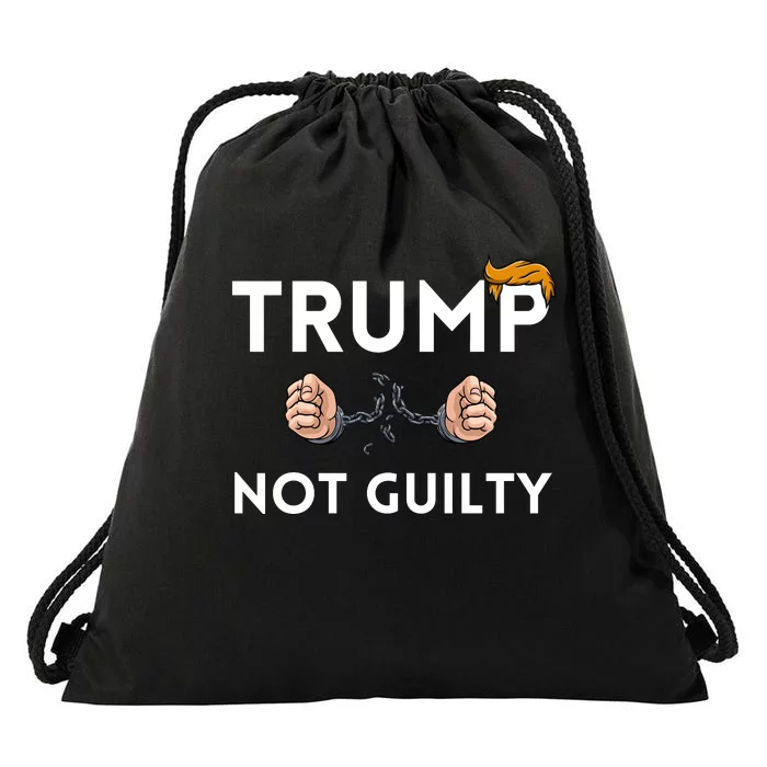 Trump not guilty Trump 2024 Mugshot Drawstring Bag