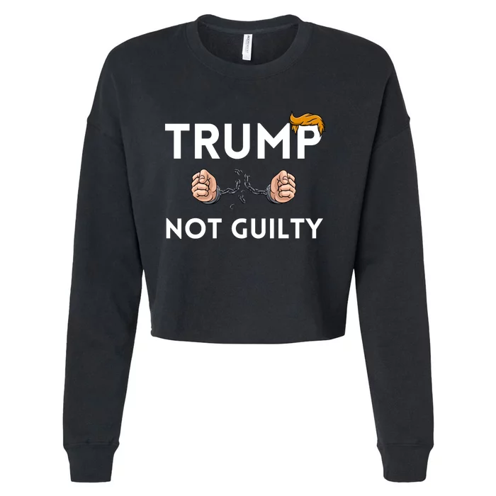 Trump not guilty Trump 2024 Mugshot Cropped Pullover Crew