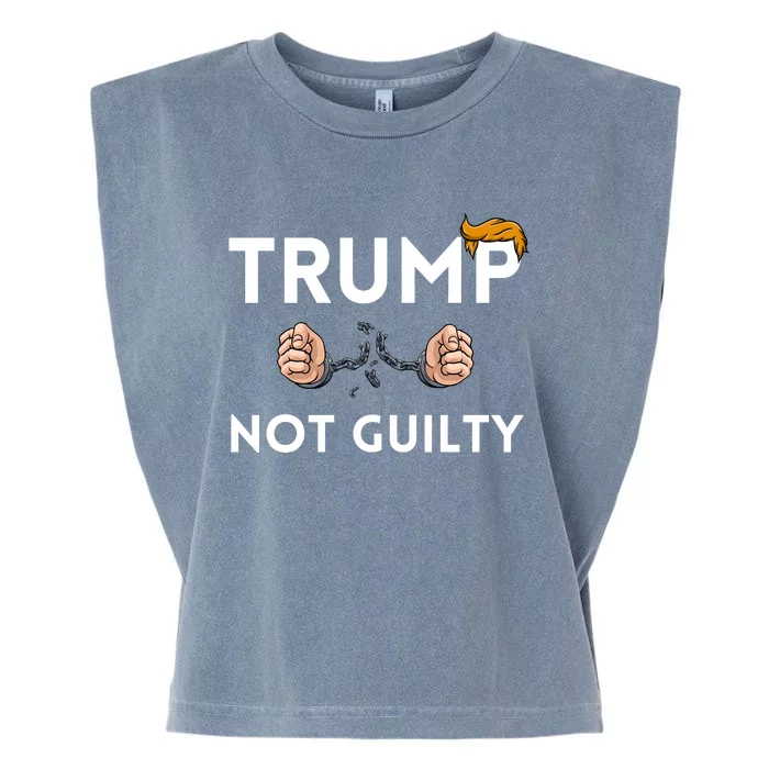 Trump not guilty Trump 2024 Mugshot Garment-Dyed Women's Muscle Tee