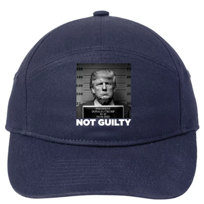 Trump Not Guilty Mug Shot Free Trump I Stand With Trump 7-Panel Snapback Hat