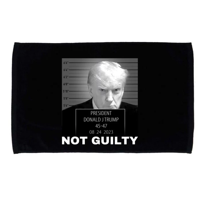 Trump not guilty Trump 2024 Mugshot Microfiber Hand Towel