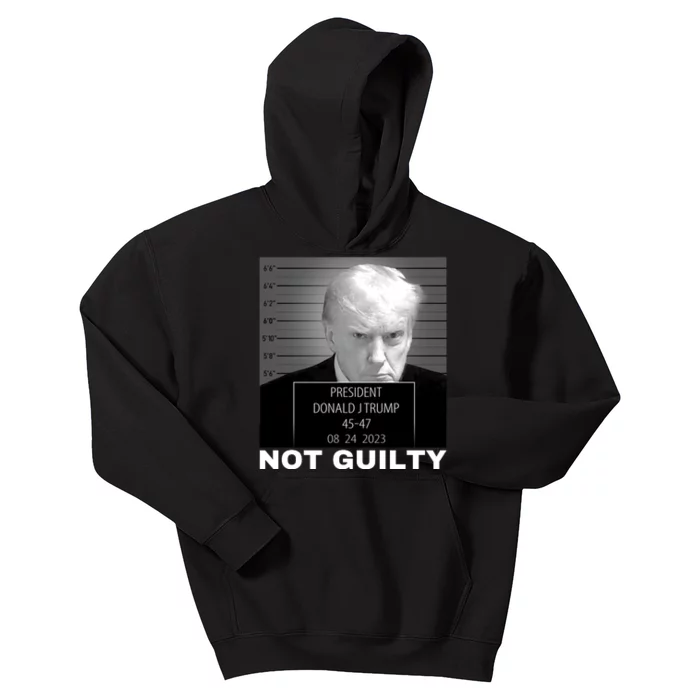 Trump not guilty Trump 2024 Mugshot Kids Hoodie