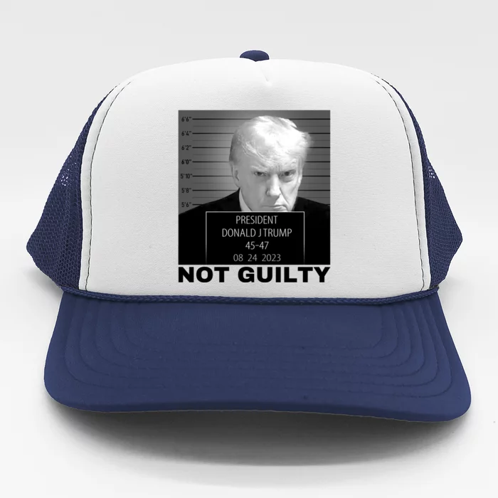 Trump not guilty Trump 2024 Mugshot Trucker Hat