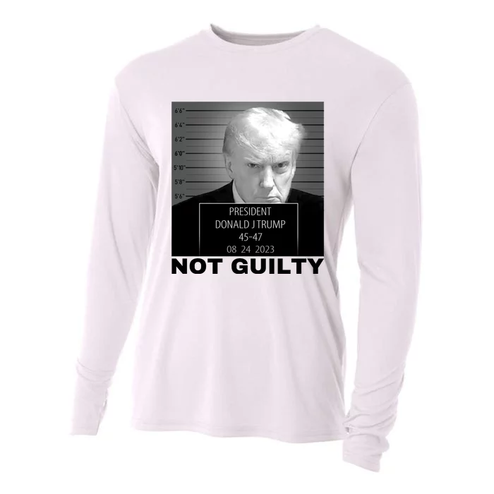 Trump not guilty Trump 2024 Mugshot Cooling Performance Long Sleeve Crew