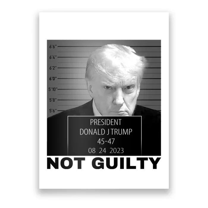 Trump not guilty Trump 2024 Mugshot Poster | TeeShirtPalace