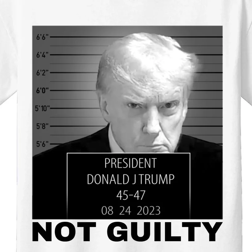 Trump not guilty Trump 2024 Mugshot Kids T-Shirt