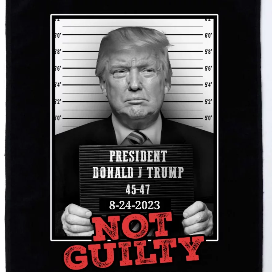 Trump not guilty Trump 2024 Mugshot Platinum Collection Golf Towel