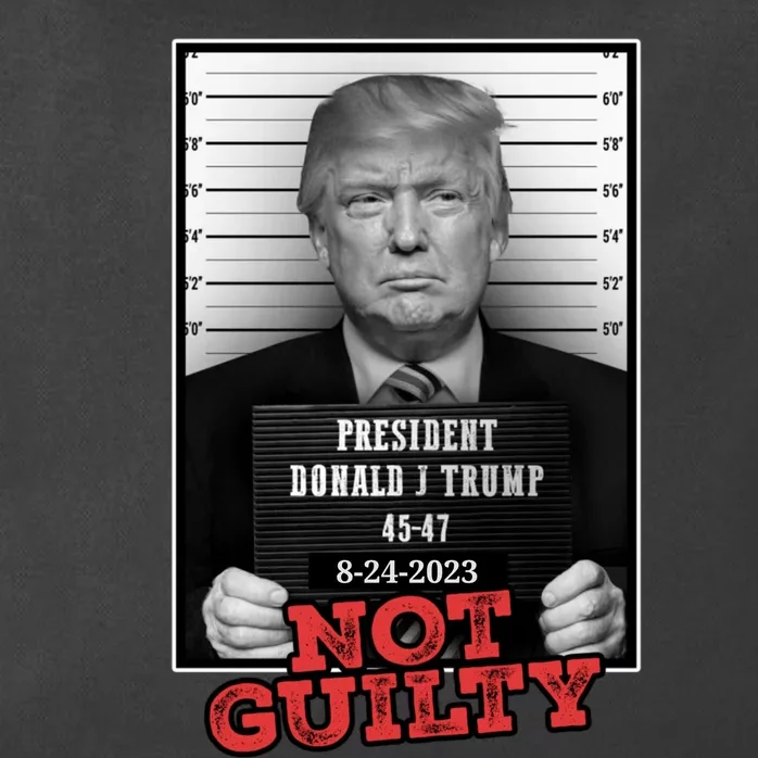 Trump not guilty Trump 2024 Mugshot Zip Tote Bag