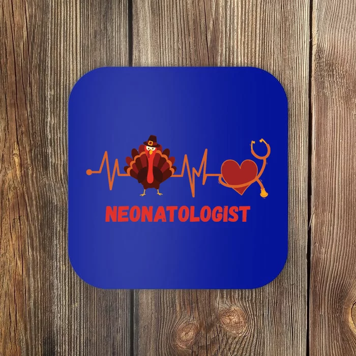 Thanksgiving Neonatologist Heartbeat Stethoscope Doctor Gift Coaster