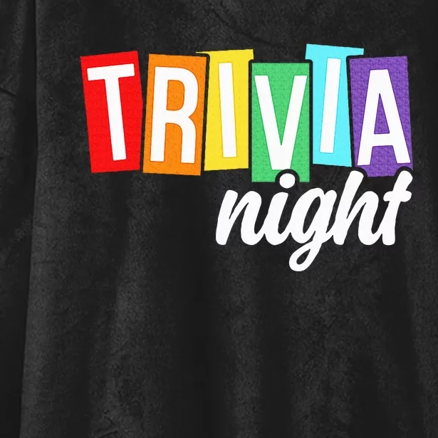 Trivia Night Host Game Night Squad Trivia Team Hooded Wearable Blanket