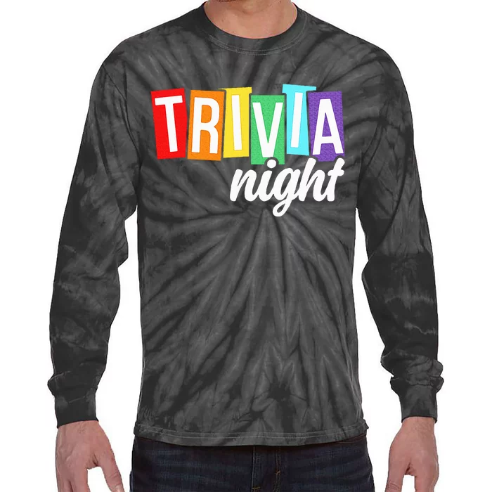 Trivia Night Host Game Night Squad Trivia Team Tie-Dye Long Sleeve Shirt