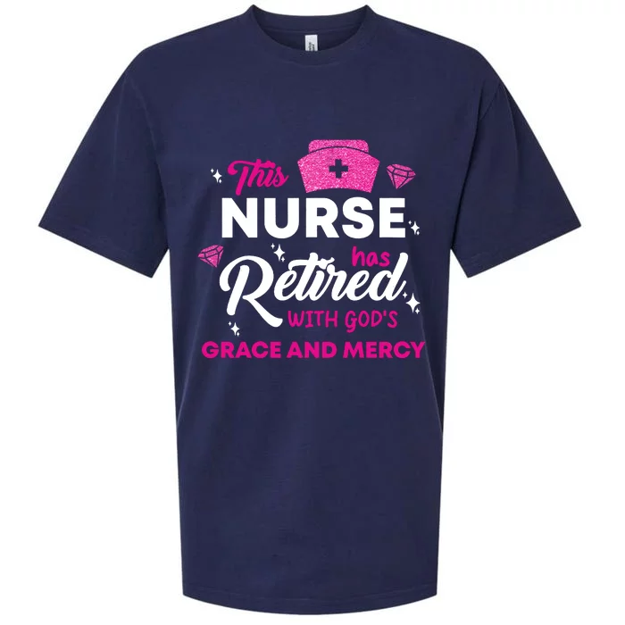 This Nurse Has Retired With GodS Grace And Mercy Sueded Cloud Jersey T-Shirt