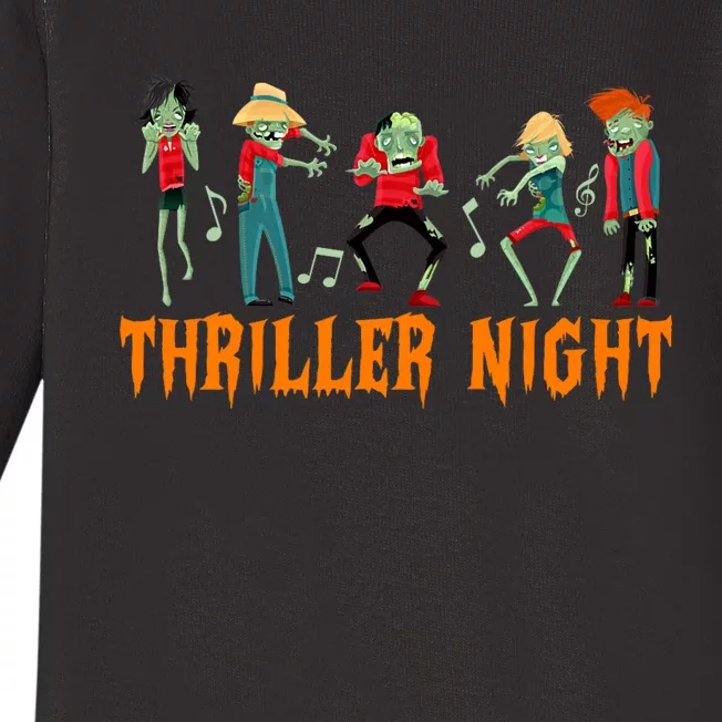 Thriller Night Halloween Dancing Zombie Baby Long Sleeve Bodysuit