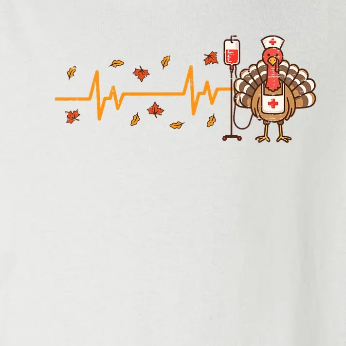 Thanksgiving Nurse Heartbeat Turkey Fall Scrub Top Women Toddler Long Sleeve Shirt