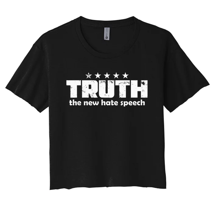 Truth New Hate Speech Pc Political Correctness Women's Crop Top Tee